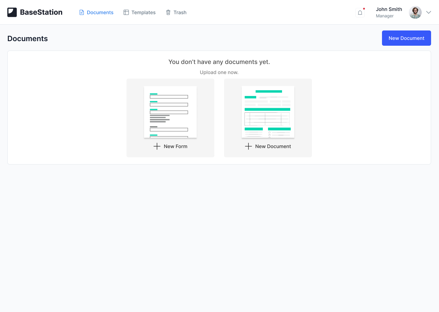 Form vs Document selection