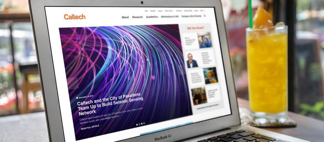 Caltech website redesign showcase