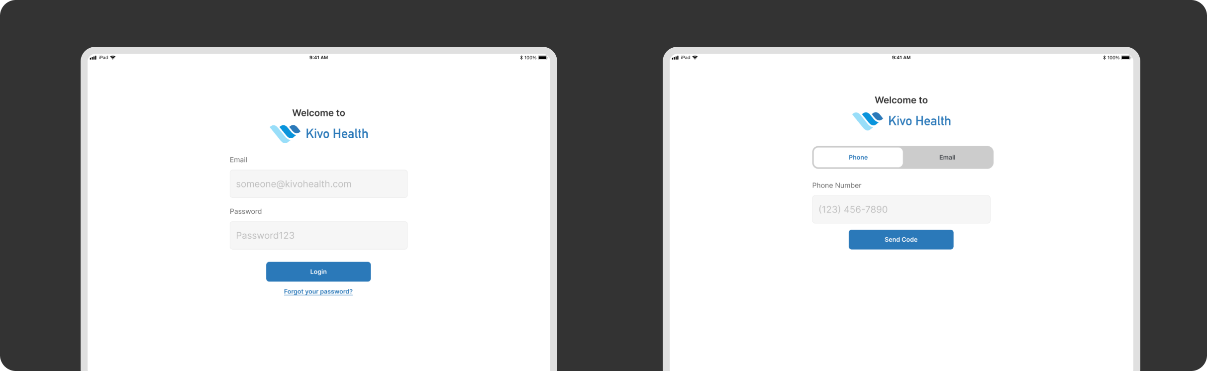 Phone-based authentication interface