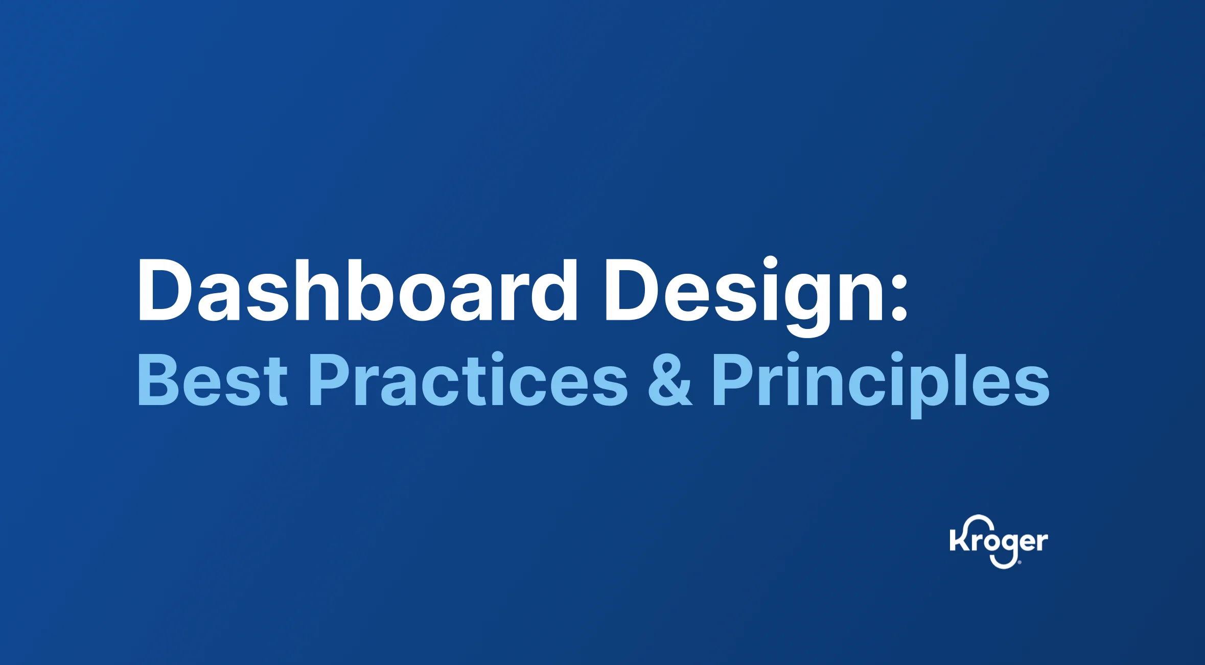 Dashboard best practices guide cover page